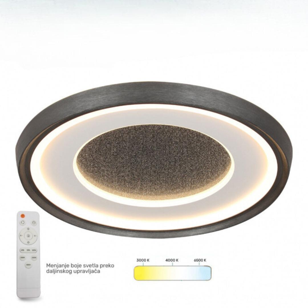 Vesta 645 LED plafonjera kombinuje klasični kružni oblik sa modernom funkcionalnošću. Sa tri opcije boje svetla, omogućava vam da prilagodite osvetljenje i ambijent prema svojim željama.