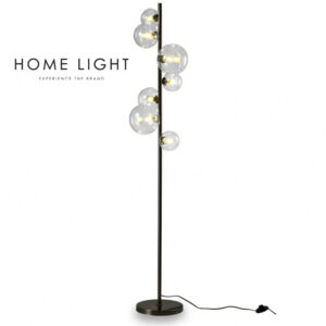 Atraktivna i elegantna podna lampa u kombinaciji crne boje tela i 7 transparentnih kugli u boji konjaka, koje su raspoređene u različitim smerovima, kako bi se naglasio njen originalan izgled, kao i dekorativni i funkcionalni dizajn.