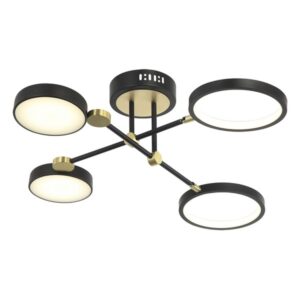 LED plafonska lampa Forma F2036-30C BK+SG koja dolazi u crnoj boji sa elementima u zlatnoj boji,doprinosi modernom izgledu vaših prostorija. Jačina od 30W sa integrisanim LED svetlom i bojom svetla od 3000K omogućiće vam dugotrajno i elegantno osvetljenje.Zbog svojih dimenzija od 720x720x200mm ova lampa je idealna za osvetljenje trpezarije, spavaće ili dnevne sobe.