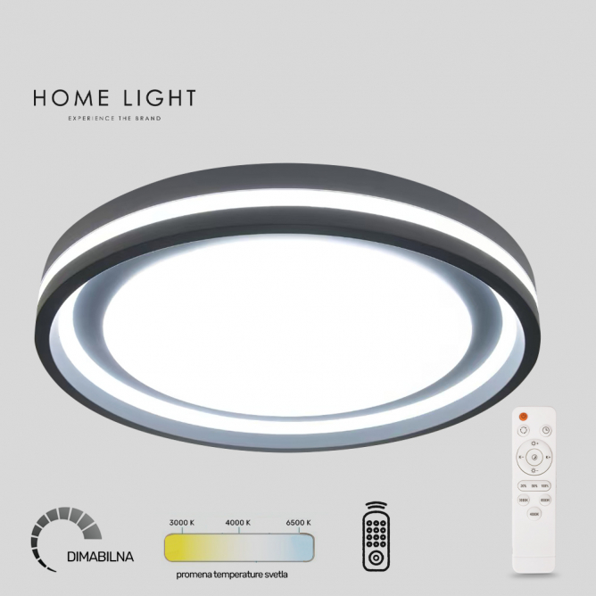 Vesta 665 led plafonjera snage 24W/48W sa CCT funkcijom omogućava podešavanje temperature boje svetlosti od 3000K do 6500K, pružajući savršen ambijent za vašu dnevnu sobu, spavaću sobu, hodnik ili kancelariju.