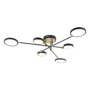 LED plafonska lampa Forma F2036-45C BK+SG koja dolazi u crnoj boji sa elementima u zlatnoj boji,doprinosi modernom izgledu vaših prostorija. Jačina od 45W sa integrisanim LED svetlom i bojom svetla od 3000K omogućiće vam dugotrajno i elegantno osvetljenje.Zbog svojih dimenzija od 1250x1250x200mm ova lampa je idealna za osvetljenje trpezarije, spavaće ili dnevne sobe.