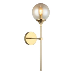 Zidna lampa F4011-1Z BZ sa jednim grlom (E14), doprinosi modernom izgledu vaših prostorija.Izrađena je od metala(boja bronze) i stakla(amber boje).Ova lampa kombinuje moderan dizajn i funkcionalnost, pružajući elegantno osvetljenje za enterijere svih stilova.Ova jedinstvena lampa elegantnog i modernog izgleda ima za cilj i da adekvatno osvetli i da ukrasi zid na kome je postavite.Zbog svojih dimenzija od 240x600mm ova zidna lampa je idealna za osvetljenje spavaće ili dnevne sobe.