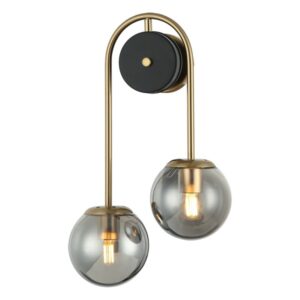 Zidna lampa F7033-2Z SG+AM sa dva grla (E27), doprinosi modernom izgledu vaših prostorija.Izrađena je od metala(boja zlata) i stakla(dim).Ova lampa kombinuje moderan dizajn i funkcionalnost, pružajući elegantno osvetljenje za enterijere svih stilova.Ova jedinstvena lampa elegantnog i modernog izgleda ima za cilj i da adekvatno osvetli i da ukrasi zid na kome je postavite.Zbog svojih dimenzija od 445x250mm ova zidna lampa je idealna za osvetljenje spavaće ili dnevne sobe.