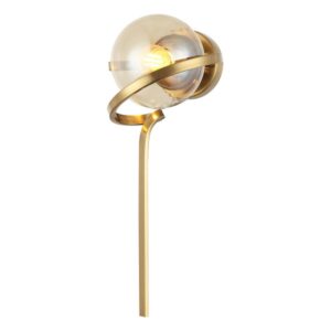 Zidna lampa F7034-1Z SG sa jednim grlom (E27), doprinosi modernom izgledu vaših prostorija.Izrađena je od metala(boja zlata) i stakla(amber boja).Ova lampa kombinuje moderan dizajn i funkcionalnost, pružajući elegantno osvetljenje za enterijere svih stilova.Ova jedinstvena lampa elegantnog i modernog izgleda ima za cilj i da adekvatno osvetli i da ukrasi zid na kome je postavite.Zbog svojih dimenzija od 415x180mm ova zidna lampa je idealna za osvetljenje spavaće ili dnevne sobe.