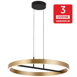 LED VISILICA 42W 3000K crna+ brušeno zlato