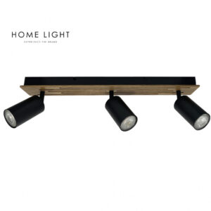Ova spot lampa u crnoj boji sa drvenim detaljima i 3 GU10 sijalice nudi vrhunsko usmereno svetlo, savršeno za spavaće sobe, hodnike, dnevne sobe, ali i komercijalne prostore poput prodavnica, restorana ili galerija.