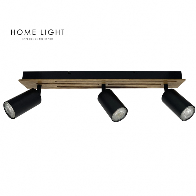 Ova spot lampa u crnoj boji sa drvenim detaljima i 3 GU10 sijalice nudi vrhunsko usmereno svetlo, savršeno za spavaće sobe, hodnike, dnevne sobe, ali i komercijalne prostore poput prodavnica, restorana ili galerija.
