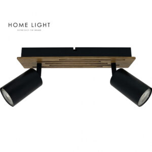 Spot lampa sa 2 GU10 sijalice i drvenim elementima pruža preciznu, usmerenu rasvetu i savršen je izbor za savremene prostore. Prikladna za dnevne i spavaće sobe, kuhinje, hodnike ili restorane.