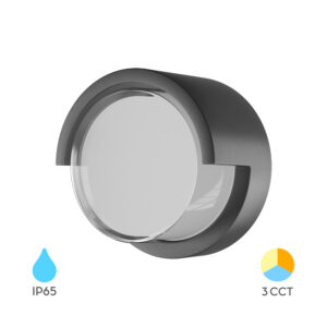 ZIDNA OKRUGLA SIVA IP65  15W