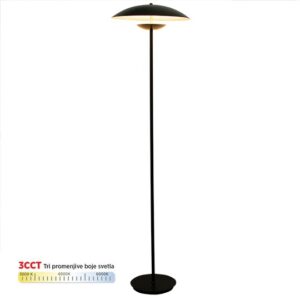 LED podna lampa crna 3000K-4000K-6000K