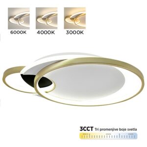 LED plafonska lampa zlatno-bela 3000-6000K 40W