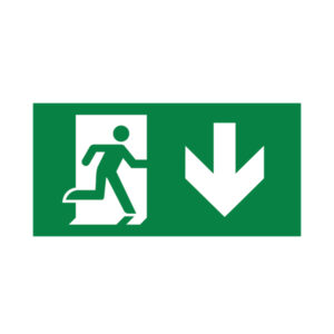 EXIT ZNAK - DOLE-PVC