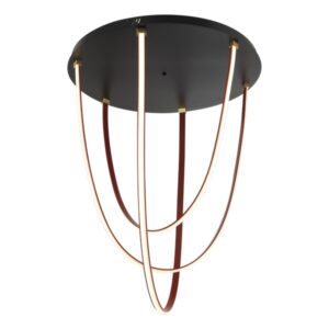 LED plafonska lampa Forma FK2024-39C BR u braon boji sa trakama od silikona i metalnom bazom u crnoj boji što doprinosi modernom izgledu vaših prostorija. Jačina od 39W sa integrisanim LED svetlom i bojom svetla od 3000K omogućiće vam dugotrajno i elegantno osvetljenje.Zbog svojih dimenzija od 600x700mm ova lampa je idealna za osvetljenje trpezarije, spavaće ili dnevne sobe.