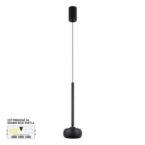 LED viseća lampa Forma F2613-12V BK koja dolazi u beloj boji doprinosi modernom izgledu vaših prostorija.Jačina od 12W sa integrisanim LED svetlom omogućiče vam dugotrajno osvetljenje.Izrađena je od aluminijuma Takođe poseduje prekidač za odabir boje svetla od 3000K, 4000K ili 6400K,sto omogućava da podesite jačinu svetla vašim potrebama.Zbog svojih dimenzija od 400xØ120mm idealna je za trpezarije, dnevne sobe, spavaće sobe.