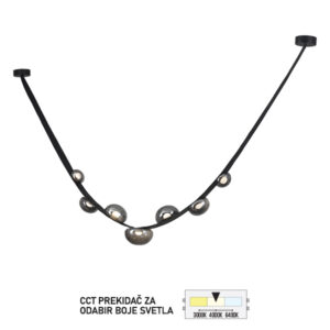 LED viseća lampa Forma FK2015-17V BK koja dolazi u crnoj boji doprinosi modernom izgledu vaših prostorija.Jačina od 17W sa integrisanim LED svetlom omogućiče vam dugotrajno osvetljenje.Izrađena je od kože i stakla. Takođe poseduje CCT prekidač za odabir boje svetla od 3000K, 4000K ili 6400K,sto omogućava da podesite jačinu svetla vašim potrebama.Zbog svojih dimenzija od 2000x1200mm idealna je za trpezarije, dnevne sobe, spavaće sobe.
