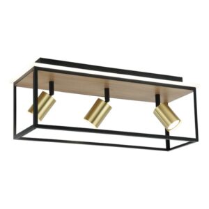 Spot lampa Forma FG154-4 BK+WD sa tri grla (GU10) i 18W jačine sa integrisanim LED svetlom i bojom svetla od 4000K doprinosi modernom izgledu vaših prostorija.Izrađena je od metala u crnoj boji i sa elementima od drveta, dok je grlo u boji zlata.Dizajn je modernog karaktera, sa elegantnim detaljima koji upotpunjuju njen luksuzni izgled.Zahvaljujući elegantnom horizontalnom obliku, bojama, originalnom i modernom dizajnu, može se uklopiti uz većinu enterijera.Zbog svojih dimenzija od 200x580x200mm ova lampa je idealna za trpezarije, dnevne sobe, spavaće sobe.