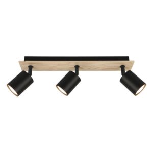 Spot lampa Forma FG151-3 BK+WD sa tri grla (GU10) doprinosi modernom izgledu vaših prostorija.Izrađena je od metala u crnoj boji sa elementima od drveta.Dizajn je modernog karaktera, sa elegantnim detaljima koji upotpunjuju njen luksuzni izgled.Zahvaljujući elegantnom horizontalnom obliku, bojama, originalnom i modernom dizajnu, može se uklopiti uz većinu enterijera.Zbog svojih dimenzija od 400x120mm ova lampa je idealna za trpezarije, dnevne sobe, spavaće sobe.