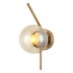 Zidna lampa F7035-1Z SG+AM sa jednim grlom (E27), doprinosi modernom izgledu vaših prostorija.Izrađena je od metala(boja zlata) i stakla(amber boja).Ova lampa kombinuje moderan dizajn i funkcionalnost, pružajući elegantno osvetljenje za enterijere svih stilova.Ova jedinstvena lampa elegantnog i modernog izgleda ima za cilj i da adekvatno osvetli i da ukrasi zid na kome je postavite.Zbog svojih dimenzija od 300x100mm ova visilica je idealna za trpezarije, dnevne sobe, spavaće sobe.