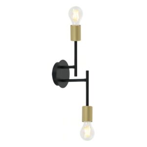 Dekorativna crna zidna lampa Forma F7263-2Z sa dva grla (E27), izrađena od metala u dimenziji 165x120x410mm.Pogodna je kako za Vaš dom, tako i za ugostiteljske i hotelske objekte.