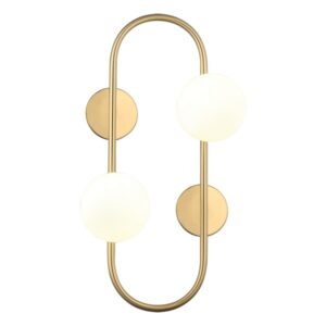 Zidna lampa Forma F9209-2Z BZ sa dva grla(G9) izrađena je od metala(boja bronze) dok je kugla od stakla(bele boje).Ova lampa kombinuje moderan dizajn i funkcionalnost, pružajući elegantno osvetljenje za enterijere svih stilova.Ova jedinstvena lampa elegantnog i modernog izgleda ima za cilj i da adekvatno osvetli i da ukrasi zid na kome je postavite.Zbog svojih dimenzia od 240x450mm ova lampa je idealna je za osvetljenje spavaćih i dnevnih soba.
