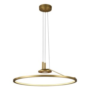 LED visilica Forma F2084-17V SG ističe se savremenim dizajnom i sofisticiranom zlatnom završnom obradom, savršenom za moderni enterijer. Opremljena je integrisanim LED svetlom jačine 17W, koje emituje toplu svetlost (3000K), pružajući prijatan ambijent i dugotrajan, energetski efikasan izvor osvetljenja. Zahvaljujući dimenzijama od 620 x 1682 mm, ova visilica idealna je za centralno osvetljenje trpezarije, dnevne ili spavaće sobe, gde postaje ne samo funkcionalan, već i dekorativan element prostora.
