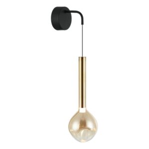 Zidna lampa Forma F2301-5Z AM unosi dozu luksuza i modernog stila u vaš dom. Ova efektna lampa sa integrisanim LED svetlom jačine 5W i prijatne toplo bele boje svetla (3000K) savršen je izbor za prostore kojima želite dodati sofisticiran i moderan pečat. Izrađena od kvalitetnih materijala, zidna lampa kombinuje metal u elegantnoj zlatnoj i crnoj boji sa staklenom kuglom u atraktivnoj amber nijansi. Ovaj kontrast boja i materijala daje joj jedinstven, luksuzan izgled koji se savršeno uklapa u savremeno uređene enterijere. Sa dimenzijama od 125 x 470 mm, idealna je za trpezarije, dnevne i spavaće sobe, kao i druge prostore kojima želite da dodate upečatljiv dizajnerski element.