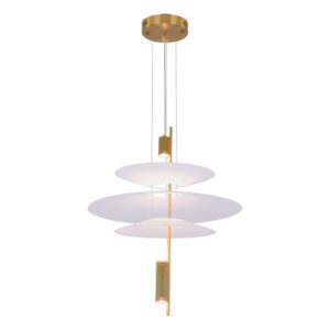 LED viseća lampa Forma FK2008-16VS SG predstavlja spoj elegancije i savremenog dizajna. Zahvaljujući zlatnoj boji, unosi luksuznu notu u svaki enterijer, doprinoseći modernom i sofisticiranom izgledu vašeg prostora. Opremljena je integrisanim LED svetlom jačine 16W, koje emituje toplu svetlost (3000K) – idealnu za stvaranje prijatne i opuštajuće atmosfere. Kvalitetna izrada od metala i akrila osigurava dugotrajnost i vizuelnu privlačnost. Sa dimenzijama od Ø500 x Ø360 mm x 2, ova lampa je idealna za osvetljavanje trpezarija, dnevnih ili spavaćih soba, gde će se isticati kao centralni dekorativni element.