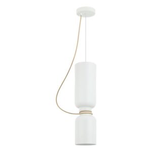 Viseća lampa Forma FK7032-2V WH odlikuje se jednostavnim, minimalističkim dizajnom koji se savršeno uklapa u savremene enterijere. Izrađena od metala u elegantnoj beloj boji, poseduje dva E27 grla i mogućnost dvostrane montaže, što joj pruža dodatnu fleksibilnost u postavljanju. Idealan je izbor za osvetljenje dnevne sobe, trpezarije, kancelarije ili bilo koje stambene ili poslovne prostorije u kojima želite spoj funkcionalnosti i diskretnog stila.