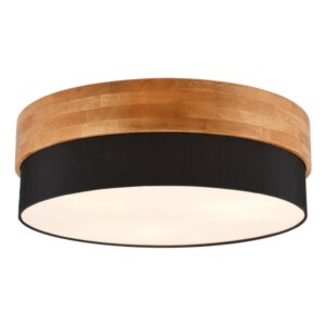 Plafonska lampa Forma F7822-P BK+WD dodaće vašem prostoru dugotrajno i elegantno osvetljenje. Opremljena je sa tri E27 grla što pruža mogućnost izbora sijalica koje želite. Crna boja lampe dodaje prestižan izgled dok drvo daje toplinu, njene dimenzije od 500x220mm omogućavaju da se lako uklopi u različite prostore, bilo da se radi o dnevnoj sobi, hodniku ili spavaćoj sobi. Izrađena od tekstila i drveta, ova lampa je elegantna, garantuje dugotrajan rad i sofisticiran izgled vašeg prostora.