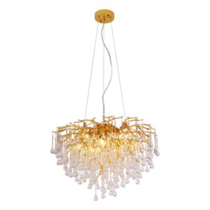 Luster Forma F4203-10L GD predstavlja savršen spoj umetničkog dizajna, luksuza i funkcionalnosti. Ovaj impresivni model, sa čak deset E14 sijalična grla, pruža izuzetno osvetljenje koje stvara toplu i prijatnu atmosferu, idealnu za velike i reprezentativne prostore. Konstrukcija od visokokvalitetnog metala u zlatnoj boji odiše elegancijom i modernim stilom, dok brojni dekorativni stakleni kristali koji vise poput kapljica svetlosti dodaju notu glamura i raskoši. Sa dimenzijama od 600 x 1375 mm, ovaj luster posebno dolazi do izražaja u prostorijama sa visokim plafonima, gde postaje centralni dekorativni element. Njegov bogat dizajn i efekat refleksije svetlosti stvaraju prefinjen i luksuzan ambijent – idealan za prostrane dnevne sobe, luksuzne hotele, sale za prijeme ili bilo koji prostor u kojem želite ostaviti upečatljiv estetski utisak.