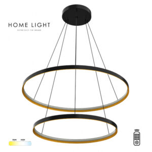 Solea 62 LED luster snage 50W u crnoj boji nudi snažno plafonsko osvetljenje uz mogućnost izbora tople ili neutralne svetlosti (3000K/4000K). Dolazi sa daljinskim upravljačem, koji omogućava praktičnu kontrolu osvetljenja.