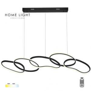 Solea 63 LED luster snage 48W u crnoj boji je savremeno plafonsko osvetljenje sa ravnomernom distribucijom svetla. Uz daljinski upravljač, omogućava lako biranje između 3000K i 4000K temperature svetla.