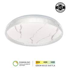 LED plafonska lampa Forma LP-425-48R SGY u elegantnoj dim sivoj boji donosi moderan izgled i visok nivo funkcionalnosti u svaki enterijer. Izrađena je od metala i akrila, što joj obezbeđuje dugotrajnost i kvalitetnu završnu obradu. Sa snagom od 48W i integrisanim LED izvorom svetla, pruža snažno, dugotrajno i energetski efikasno osvetljenje. Omogućava podešavanje temperature boje svetla u rasponu od 3000K do 6400K, kao i dimovanje, čime lako prilagođavate ambijent svojim potrebama (uz daljinski upravljač F2007RI koji se kupuje zasebno). Dodatnu praktičnost pruža CCT memory funkcija, zahvaljujući kojoj lampa pamti poslednje izabranu boju svetla prilikom uključivanja putem zidnog prekidača. Prečnika 400 mm, idealan je izbor za dnevne i spavaće sobe, kao i trpezarije, gde će se svojim sofisticiranim dizajnom lako uklopiti u različite stilove uređenja.