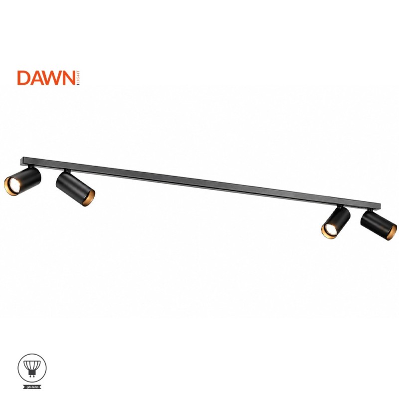 LED plafonska spot lampa 4xGU10 crna (IP20) pruža moderno, usmereno osvetljenje za dnevnu sobu, poslovni prosteor, kuhinju ili hodnik. Funkcionalna i elegantna rasveta omogućava precizno usmeravanje svetla uz visok nivo energetske efikasnosti. Ova plafonska svetiljka sa četiri GU10 grla idealno je rešenje za sve koji žele kombinaciju dizajna i praktičnosti. Zahvaljujući podesivim spot glavama, svetlost možete usmeriti tačno tamo gde je potrebna – bilo da osvetljavate radnu površinu, dekorativne elemente ili određene zone u prostoru. Crna mat završnica uklapa se u moderne enterijere, industrijski stil, kao i minimalistički dizajn. Konstrukcija omogućava jednostavnu montažu na plafon, dok IP20 zaštita garantuje bezbednu upotrebu u suvim unutrašnjim prostorijama. Svetiljka koristi standardna GU10 sijalična grla, što znači da možete odabirom sijalice birati jačinu i temperaturu svetla prema sopstvenim potrebama (toplo, neutralno ili hladno belo svetlo).