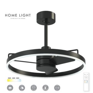 Plafonski ventilator sa LED rasvetom u mesing završnici omogućava efikasno hlađenje, ujednačenu raspodelu vazduha i prilagodljivo osvetljenje u prostoru. Ventilator sa daljinskim upravljanjem, 6 brzina i tihim DC motorom predstavlja praktično rešenje za dnevne sobe, spavaće sobe i reprezentativne enterijere. Model FD210 BREEZE opremljen je DC motorom snage 35W koji obezbeđuje tih rad i nižu potrošnju energije u odnosu na standardne ventilatore. Funkcija promene smera rotacije (leto/zima režim) omogućava korišćenje tokom cele godine – hlađenje u toplim mesecima i bolju cirkulaciju toplog vazduha zimi. Integrisana LED rasveta snage 35W nudi izbor temperature svetla (3000K, 4000K, 5000K) uz kontinuirano podešavanje jačine osvetljenja (dimming), što omogućava lako prilagođavanje ambijenta. Sa svetlosnim fluksom od 2800 lumena pruža dovoljno svetla za svakodnevne aktivnosti. Kućište od aluminijuma i lopatice od MDF-a obezbeđuju dug vek trajanja i stabilnost. Mesing završna obrada daje topliji vizuelni efekat i lako se uklapa u enterijere gde se traži elegantan i izraženiji izgled rasvete. Daljinski upravljač omogućava jednostavnu kontrolu svih funkcija, uključujući brzinu, svetlo i tajmer.