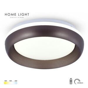 LED plafonjera, plafonska svetiljka SOLEA 113 24/48W CCT coffee dimabilna pruža toplo i prilagodljivo osvetljenje za dnevnu sobu, spavaću sobu i moderne enterijere. Kombinacija CCT tehnologije i daljinskog upravljanja omogućava potpunu kontrolu boje i jačine svetla u prostoru. Ova plafonska LED svetiljka u coffee (kafa) završnici donosi elegantan i topao vizuelni efekat, idealan za enterijere koji kombinuju moderni i prirodni stil. Zahvaljujući CCT funkciji (3000K–6000K), korisnik može birati između toplog, neutralnog i hladnog svetla u zavisnosti od potrebe i atmosfere. Svetiljka automatski menja snagu u odnosu na izabranu temperaturu boje: 24W pri toplom (3000K) i hladnom (6000K) režimu, dok pri neutralnom (4000K) radi na 48W, uz dodatnu mogućnost dimovanja za precizno podešavanje osvetljenja. Ugrađeni LED modul visoke efikasnosti (120 lm/W, Ra>80) obezbeđuje stabilno, ravnomerno i energetski štedljivo osvetljenje. Dodatne funkcije kao što su memorija poslednjeg režima, noćni mod i tajmer gašenja (30s) povećavaju komfor svakodnevnog korišćenja. Coffee ton završnice daje prostoru toplinu i sofisticiran izgled, pa je ovaj model idealan za dnevne sobe, spavaće sobe, trpezarije i ugostiteljske objekte.